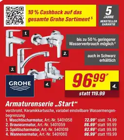 toom Baumarkt GROHE Armaturenserie ,,Start" Angebot