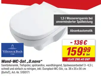 toom Baumarkt Villeroy & Boch Wand-WC-Set "0.novo" Angebot