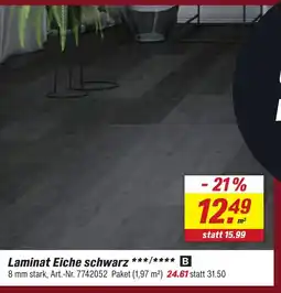 toom Baumarkt Laminat Eiche schwarz Angebot