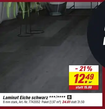 toom Baumarkt Laminat Eiche schwarz Angebot