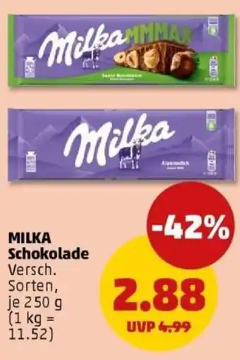 PENNY MILKA Schokolade Angebot
