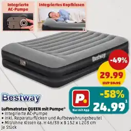 PENNY Bestway Luftmatratze QUEEN mit Pumpe Angebot
