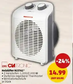 PENNY CLATRONIC Heizlüfter HL3761 Angebot