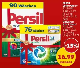 PENNY PERSIL Color Pulver oder Universal 4 in 1 Discs Angebot