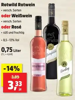 Thomas Philipps Rotwild Rotwein oder Weißwein oder Rosé Angebot