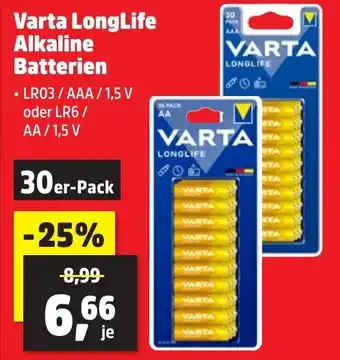 Thomas Philipps Varta LongLife Alkaline Batterien Angebot