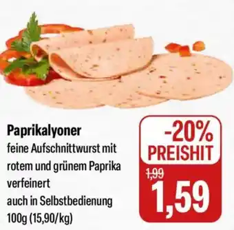 Feneberg Paprikalyoner Angebot