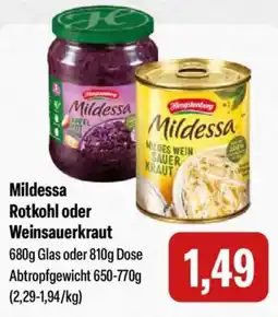 Feneberg Mildessa Rotkohl oder Weinsauerkraut Angebot