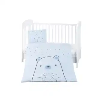 Netto Marken-Discount Kikkaboo Kinderbettwäsche Bär 3-teilig Decke 135 x 95 cm Kissen 45 x 35 cm Laken blau Angebot