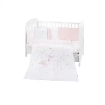 Netto Marken-Discount Kikkaboo Babybettwäsche 6-teilig. Decke 135 x 95 cm Laken 140 x 70 cm Nestchen rosa Angebot
