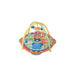 Netto Marken-Discount Lorelli Spielbogen Safari Krabbeldecke Spiegel Rassel buntes Spielzeug ab Geburt orange Angebot