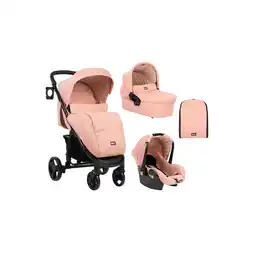 Netto Marken-Discount Kikkaboo Kombikinderwagen Madrid 3 in 1, Babyschale, Babywanne, faltbar, Tasche rosa Angebot