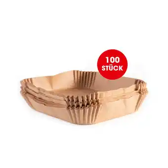 Netto Marken-Discount GOURMETmaxx Backpapier-Schalen für Heißluft-Fritteusen 100er-Set 20x20x4,5cm braun Angebot