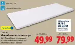 Lidl Livarno Viskoschaum Matratzentopper Angebot