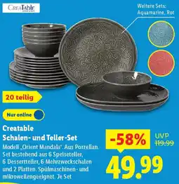 Lidl Creatable Schalen- und Teller-Set Angebot
