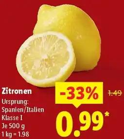 Lidl Zitronen Angebot