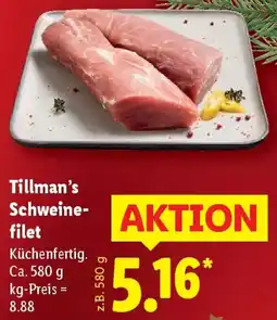 Lidl Tillman's Schweinefilet Angebot