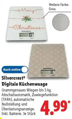 Lidl Silvercrest Digitale Küchenwaage Angebot