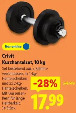 Lidl Crivit Kurzhantelset, 10 kg Angebot