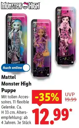 Lidl Mattel Monster High Puppe Angebot