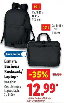 Lidl Esmara Business Rucksack/ Laptoptasche Angebot