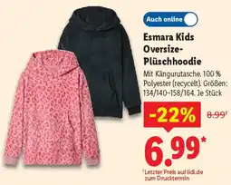 Lidl Esmara Kids Oversize Plüschhoodie Angebot