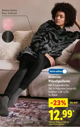 Lidl Oversize Plüschpullover Angebot