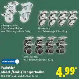 Lidl Parkside Möbel-/Lenk-/Transportrollen Angebot