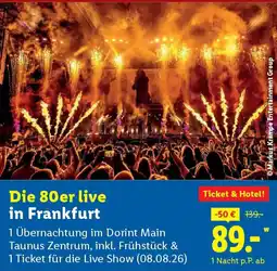 Lidl Die 80er live in Frankfurt Angebot