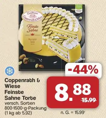 Famila Nord West Coppenrath & Wiese Feinste Sahne Marapan Torte Angebot