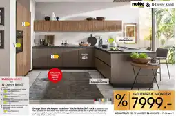 Zurbrüggen Design lässt die Augen strahlen - Küche Nolte Soft Lack Angebot