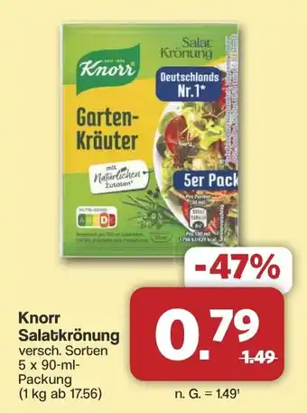 Famila Nord West Knorr Salatkrönung Angebot