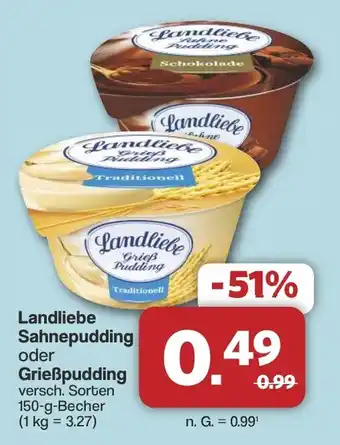 Famila Nord West Landliebe Sahnepudding oder Grießpudding Angebot
