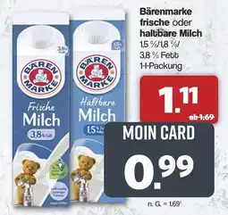 Famila Nord West Bärenmarke frische oder haltbare Milch Angebot