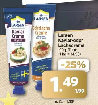 Famila Nord West Larsen Kaviar oder Lachscreme Angebot
