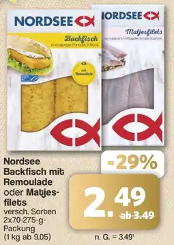 Famila Nord West Nordsee Backfisch mit Remoulade oder Matjesfilets Angebot