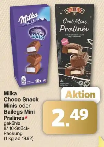Famila Nord West Milka Choco Snack Minis oder Baileys Mini Pralines Angebot