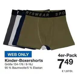 Zeeman Kinder-Boxershorts 4er-Pack Angebot