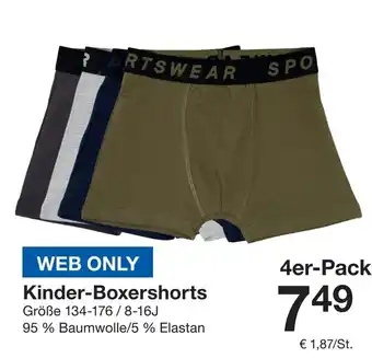 Zeeman Kinder-Boxershorts 4er-Pack Angebot