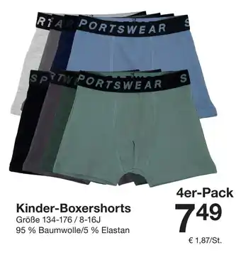 Zeeman Kinder-Boxershorts 4er-Pack Angebot