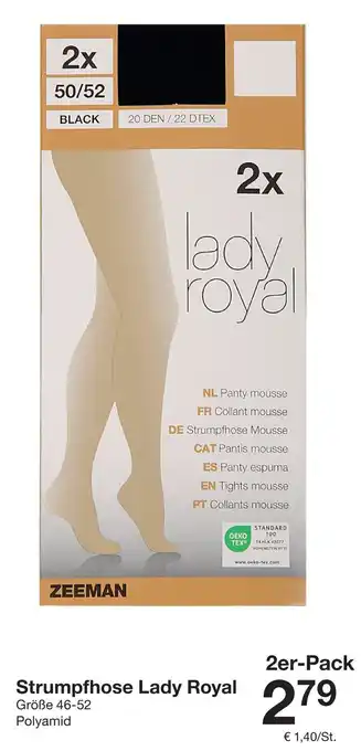 Zeeman Strumpfhose Lady Royal 2er-Pack Angebot