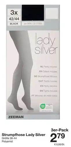 Zeeman Strumpfhose Lady Silver 3er-Pack Angebot