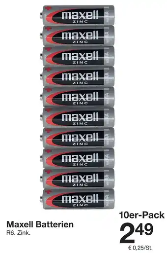 Zeeman Maxell Batterien 10er-Pack Angebot