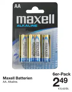 Zeeman Maxell Batterien 6er-Pack Angebot