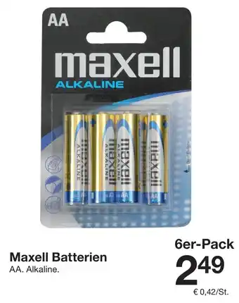 Zeeman Maxell Batterien 6er-Pack Angebot