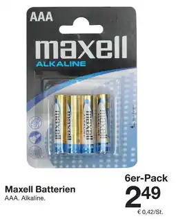 Zeeman Maxell Batterien 6er-Pack Angebot