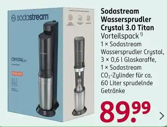 Sodastream Wassersprudler Crystal 3.0 Titan Vorteilspack