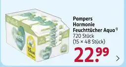 Rossmann Pampers Harmonie Feuchttücher Aqua Angebot