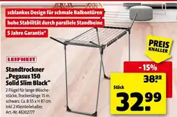 Hagebau Leifheit standtrockner pegasus 150 solid slim black Angebot