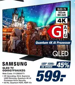 Expert Samsung qled tv gq65q7f5auxzg Angebot